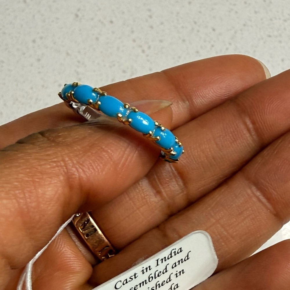 Genuine Turquoise sterling Silver 925 Ring